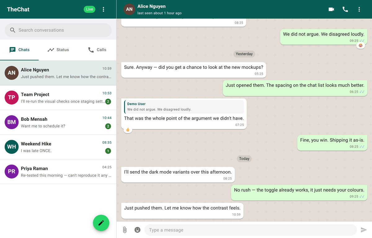 TheChat - Real-time Messaging Application