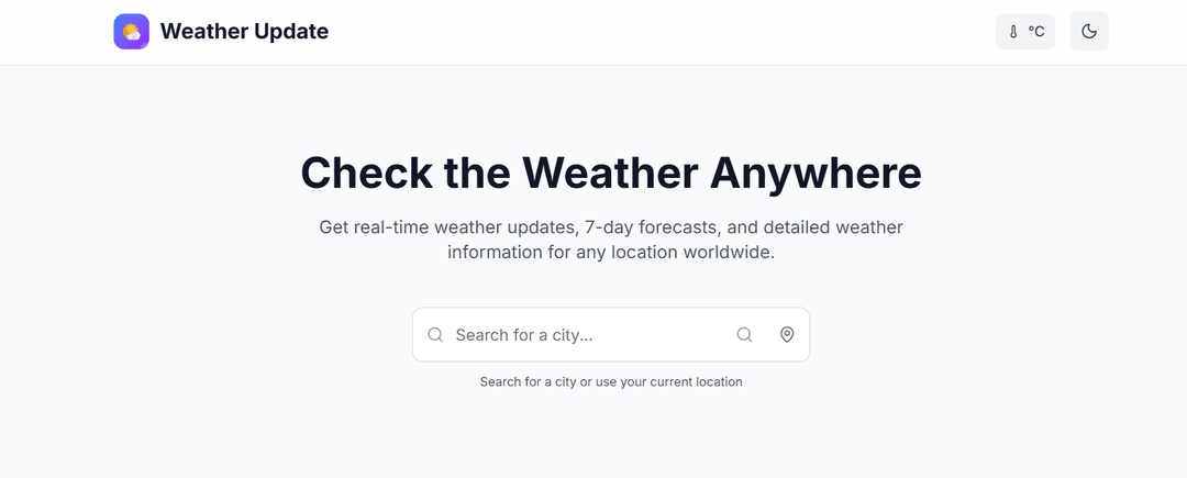 Weather Update - Real-time Weather App